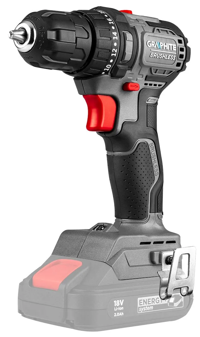 Brushless Drill Driver 18V 10mm Chuck Compact Energy Without Battery