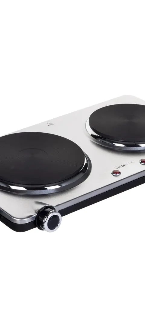 Clatronic DKP 3668 E Black Stainless Steel Countertop Sealed Plate 2 Zone(S)