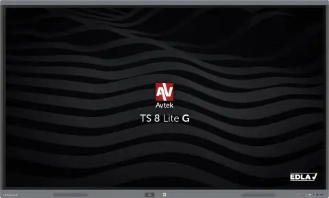 Avtek International TS 8 Lite G 75 Interactive Flat Panel 190.5 Cm (75 ) LED Wi-Fi 420 Cd/M2 4K Ultra HD Black Touchscreen Built-In Processor Android 14 24/7