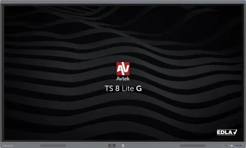 Avtek International TS 8 Lite G 75 Interactive Flat Panel 190.5 Cm (75 ) LED Wi-Fi 420 Cd/M2 4K Ultra HD Black Touchscreen Built-In Processor Android 14 24/7