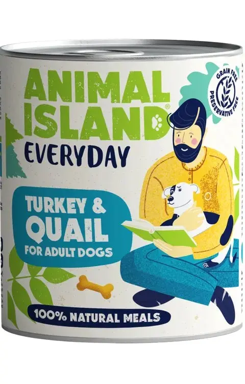 ANIMAL ISLAND Everyday Turkey And Quail - Wet Dog Food - 800g