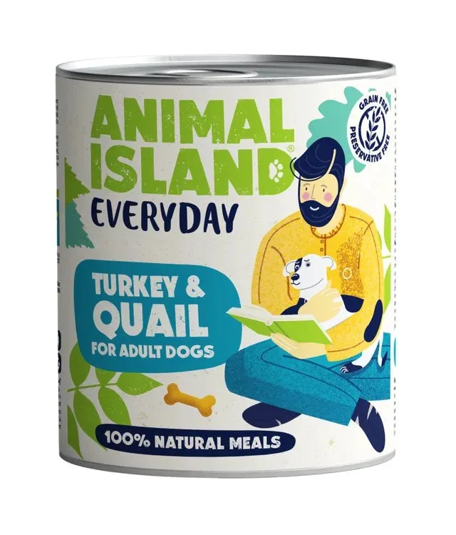 ANIMAL ISLAND Everyday Turkey And Quail - Wet Dog Food - 800g