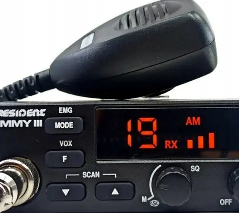 President Jimmy III AM/FM CB Radio Black