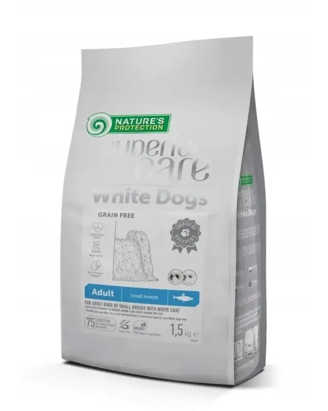 NATURE'S PROTECTION Superior Care White Dog Small Breeds Herring - Dry Dog Food - 1 5kg