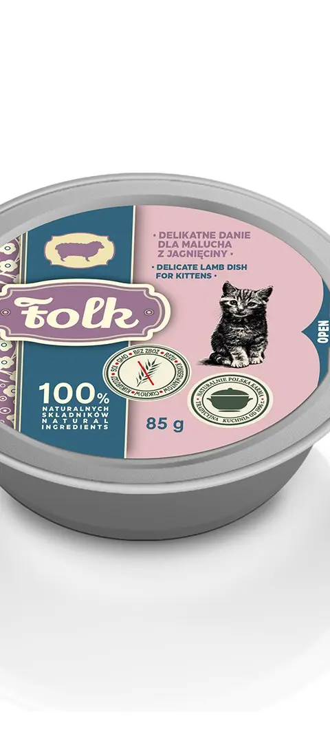 FOLK Kitten Delicate Lamb Dish - Wet Cat Food - 85g