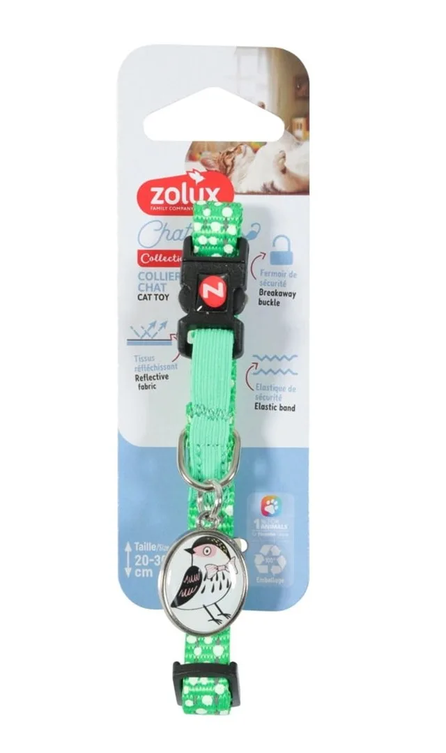 ZOLUX Chatouille Green - Cat Collar