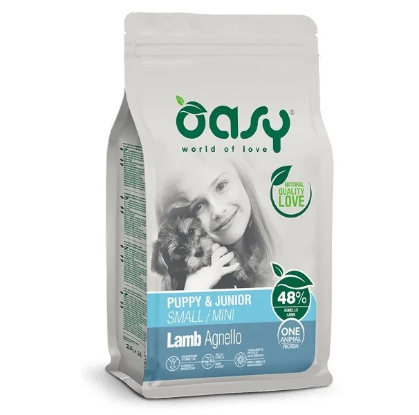 OASY One Animal Protein Puppy Junior Small/Mini Lamb - Dry Dog Food - 800g