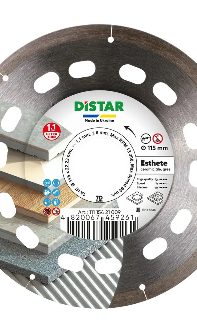 Diamond Blade Distar 115x1.1x8x22.23mm
