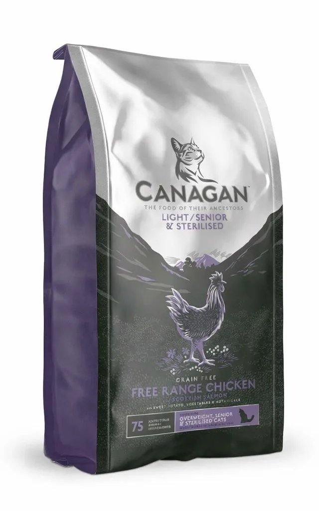 CANAGAN Light Senior Sterilised Chicken - Dry Cat Food - 4kg