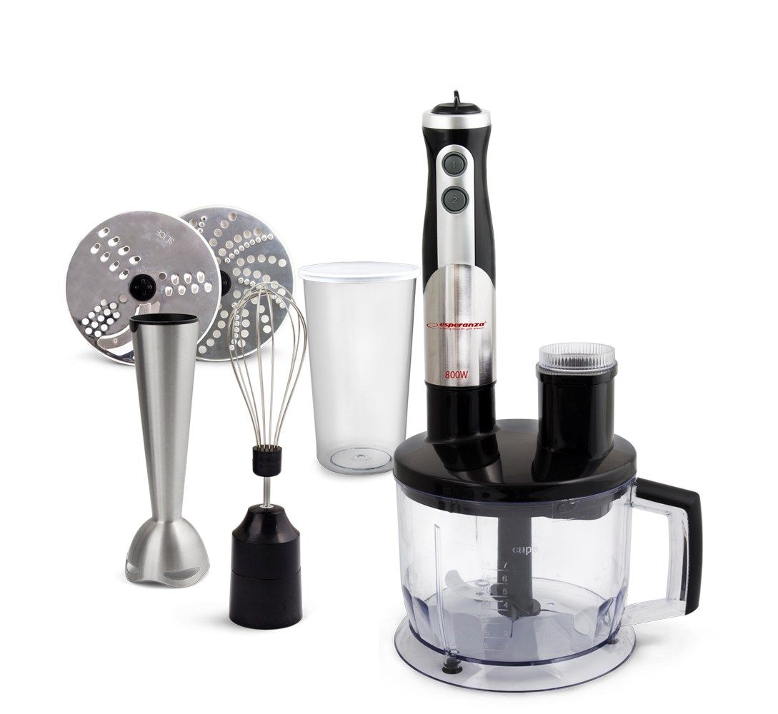 Esperanza EKM004 Blender 0.6 L Immersion Blender Black Silver Transparent 800 W