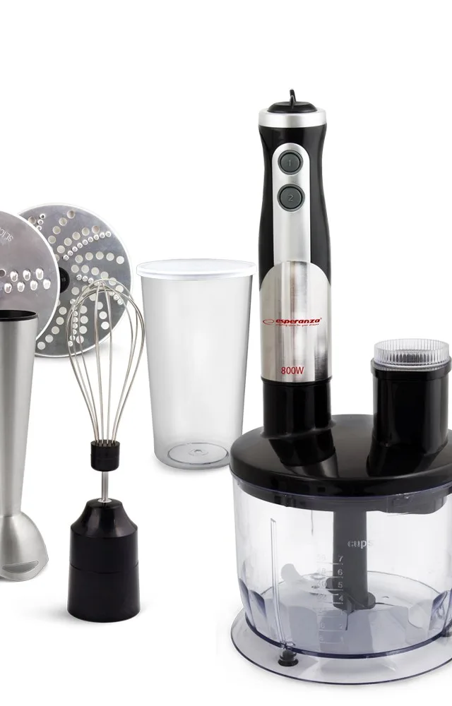 Esperanza EKM004 Blender 0.6 L Immersion Blender Black Silver Transparent 800 W