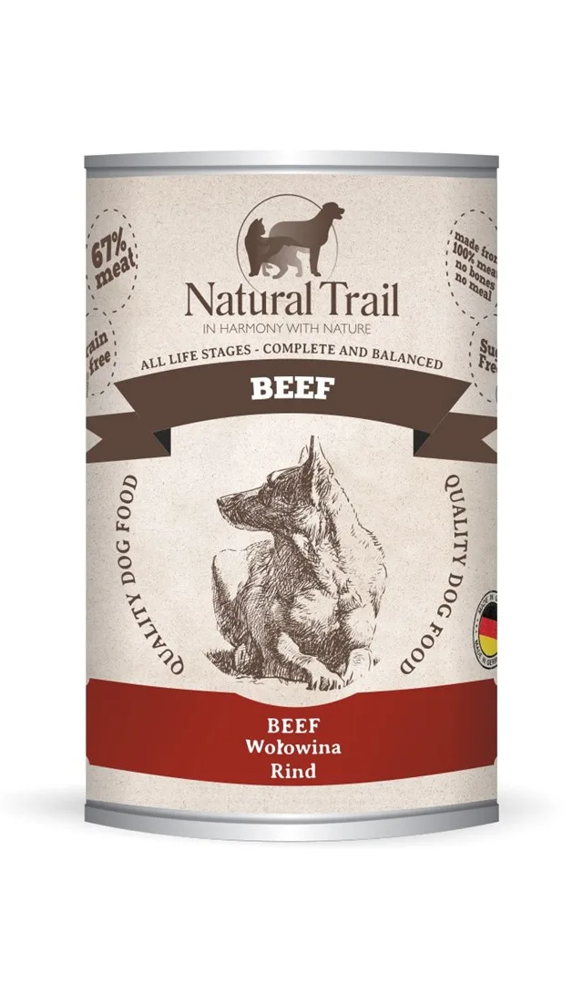 NATURAL TRAIL Beef - Wet Dog Food - 400 G