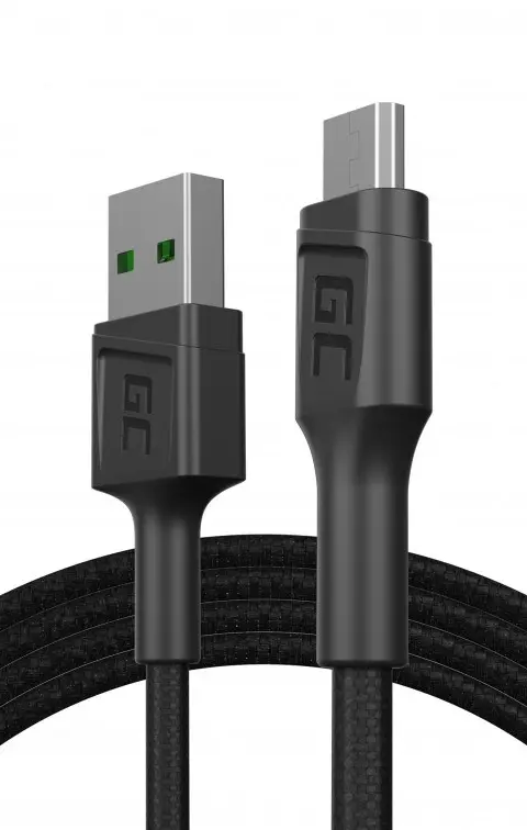 Green Cell KABGC20 USB cable USB 2.0 1.2 m USB A Micro-USB B 0.48 Gbit/s Black