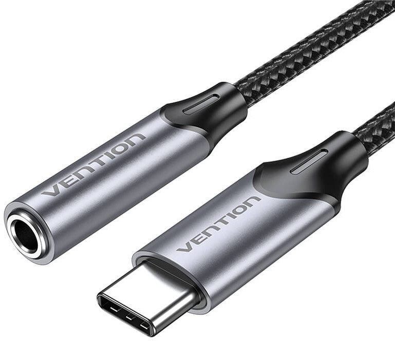 Vention BGMHF audio cable 1 m 3.5mm USB Type-C Black, Grey