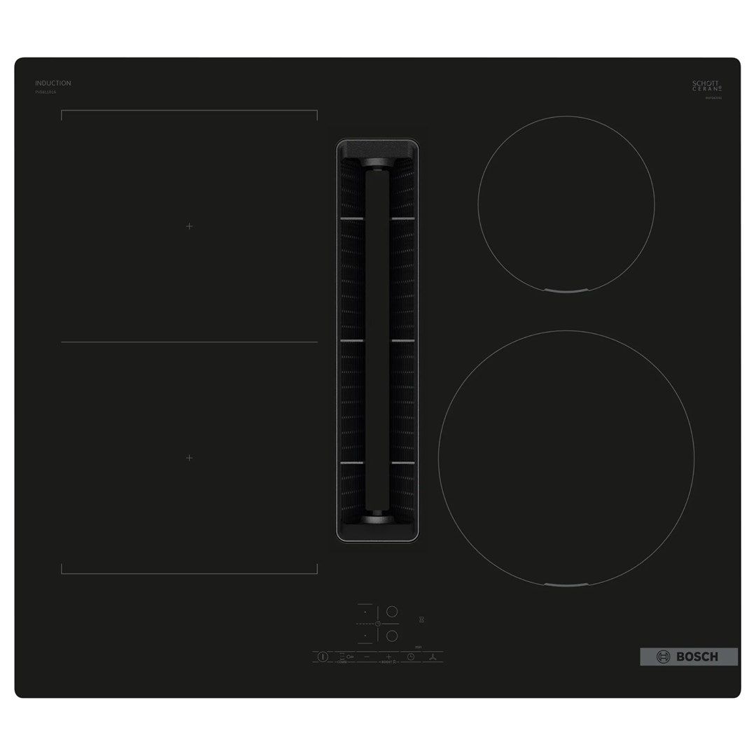 Bosch Serie 4 PVS611B16E Hob Black Built-In 59.2 Cm Zone Induction Hob 4 Zone(S)