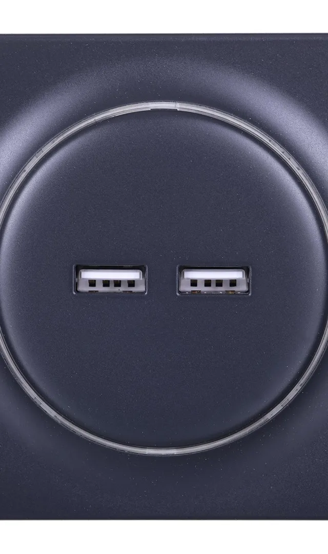 Fibaro FGWU-021-8 Socket-Outlet 2x USB Black