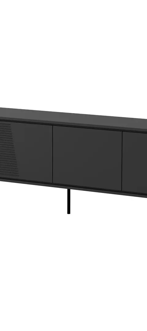 RTV Cabinet ABI 4D 200x38x62 Black Matt