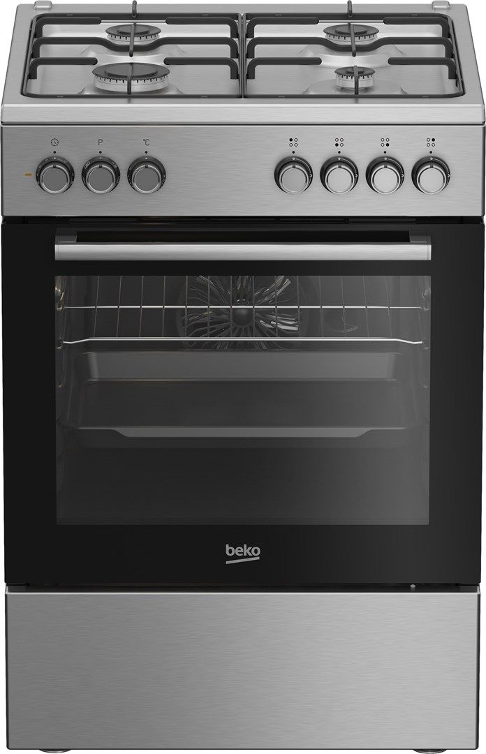 Beko FBE62130GXDN cooker Freestanding cooker Electric Gas Black