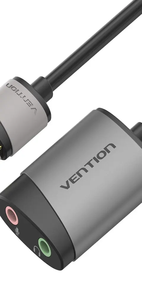 Vention USB External Sound Card 0.15M Gray Metal Type