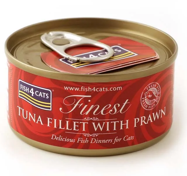 FISH4CATS Tuna Fillet With Prawn - Wet Cat Food - 70g