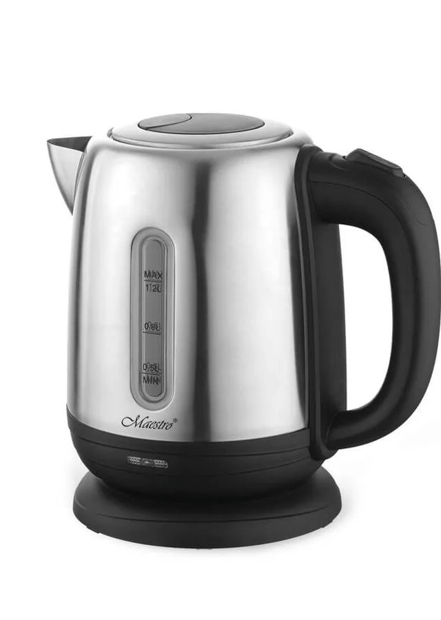 MAESTRO MR-027 Electric Kettle 1.2 L 1630 W Steel Black