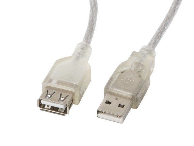 Lanberg CA-USBE-12CC-0018-TR USB cable USB 2.0 1.8 m USB A 0.48 Gbit/s Transparent