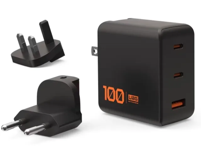Urban Armor Gear 9B443811V4040 mobile device charger Headphones, Smartphone, Universal, Tablet, Laptop Black, Orange AC Fast charging Indoor