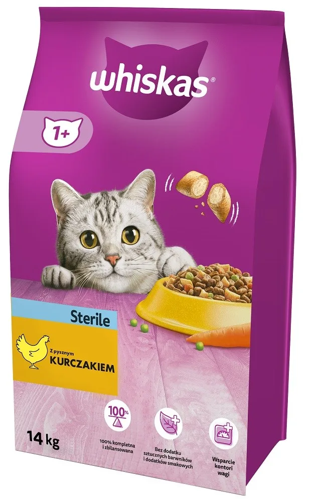 Whiskas STERILE Cats Dry Food Adult Chicken 14 Kg