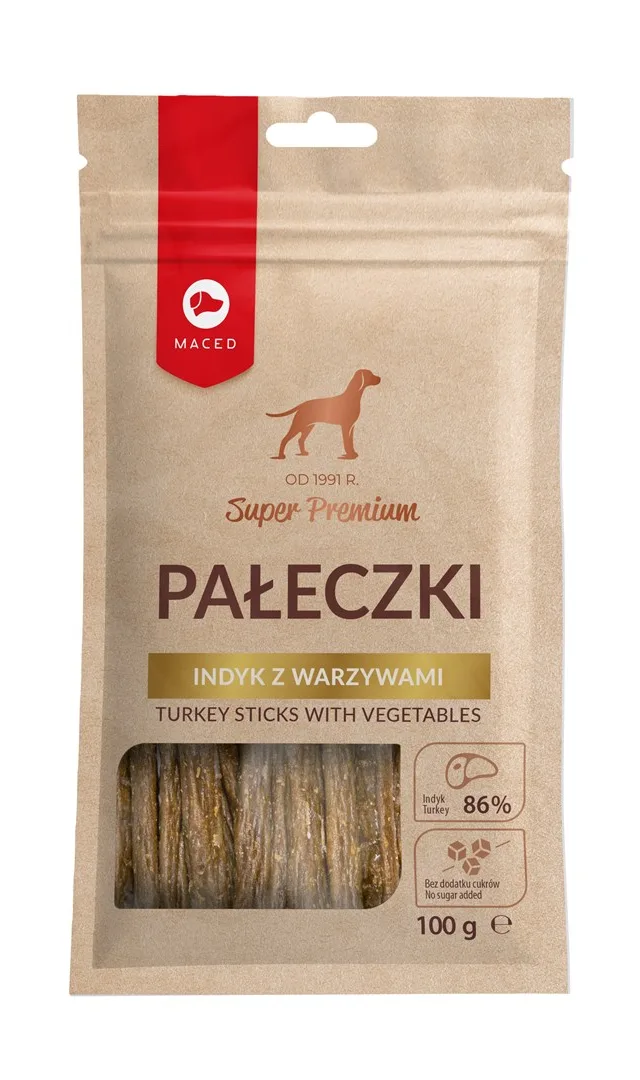 MACED Turkey Sticks With Vegetables - Dog Treat - 100g