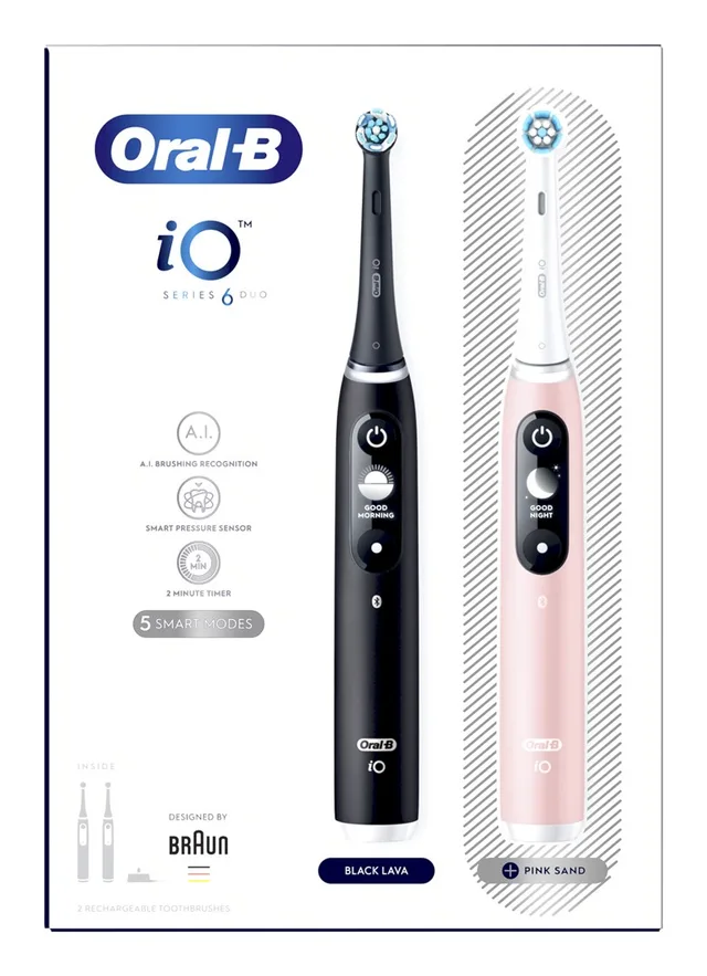 Oral-B iO Series 6 Duo Set Black Lava/Pink Sand
