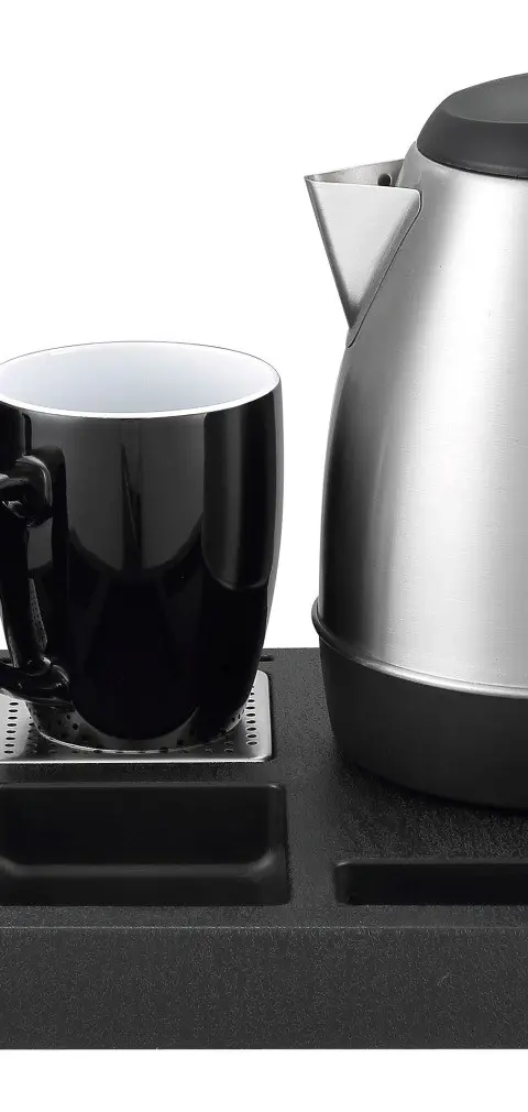 Adler AD 1354 Hotel Kettle Stainless Steel 1.2 L Tray With Cups Black Steel