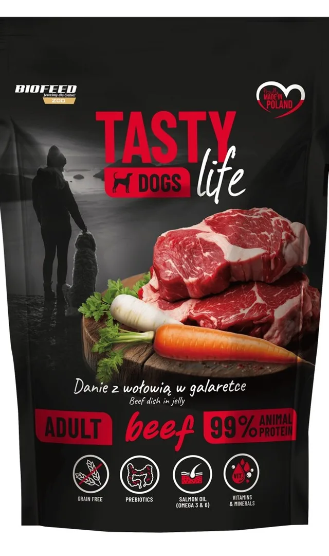 BIOFEED Tasty Dogs Life Beef - Wet Dog Food - 500g