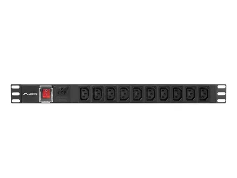 Lanberg PDU-10I-0200-IEC-BK power distribution unit (PDU) 10 AC outlet(s) 1U Black