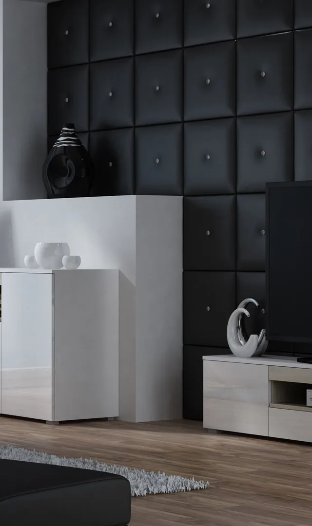Cama Sideboard VIVA 150 White/White Gloss Sonoma Oak