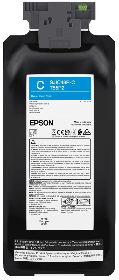 Epson SJIC48P-C Cyan ink cartridge for ColorWorks C8000e