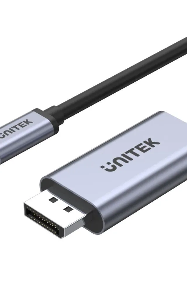 UNITEK V1409A cable gender changer USB-C DisplayPort Black, Grey