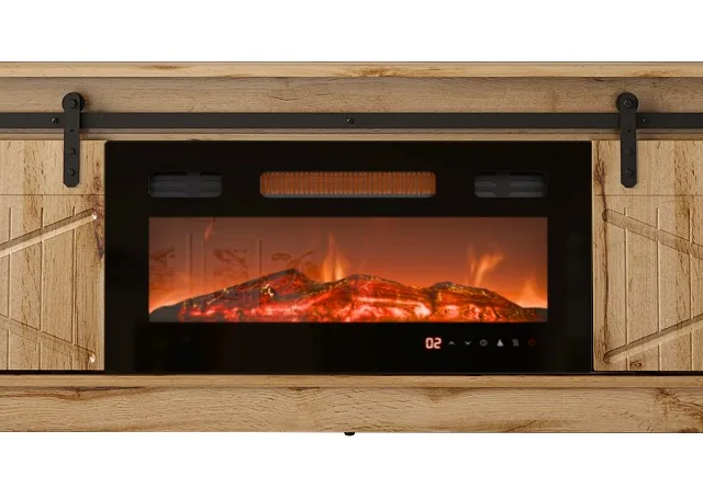 RTV GRANERO Fireplace Cabinet 200x56.7x35 Oak Wotan