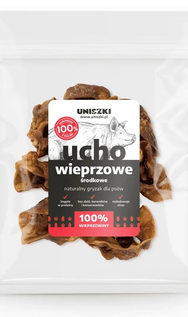 UNISZKI Middle Pig Ear - Treat For Dogs - 200 G