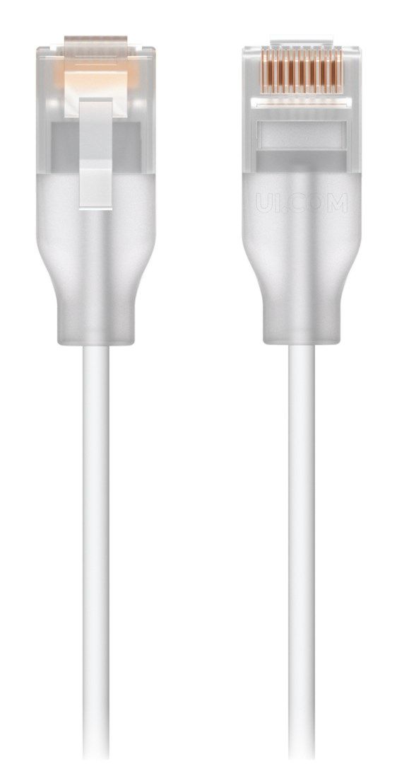 Ubiquiti UACC-Cable-Patch-EL-3M-W networking cable Translucent, White Cat6