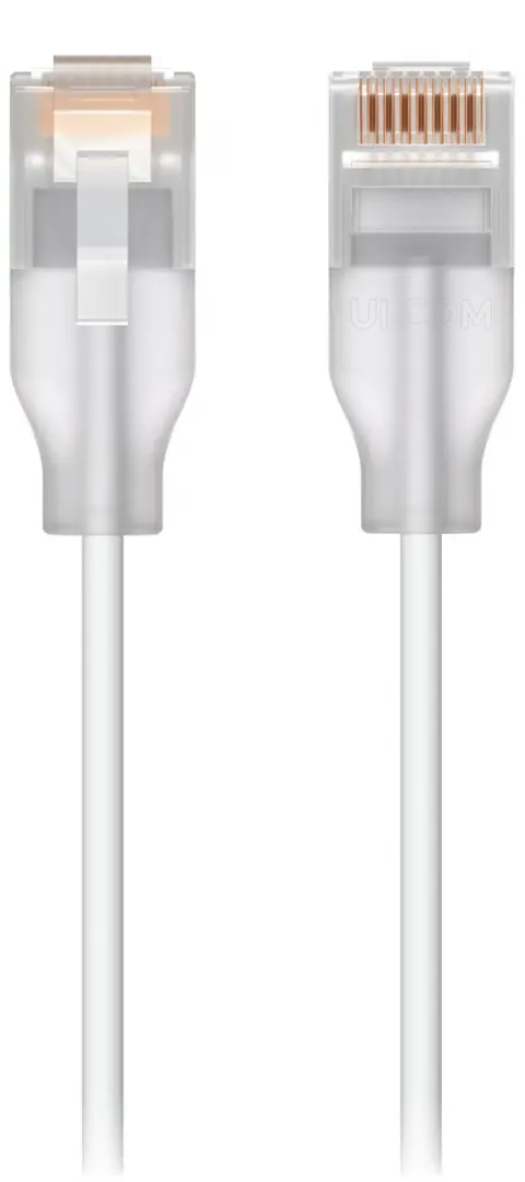 Ubiquiti UACC-Cable-Patch-EL-3M-W networking cable Translucent, White Cat6