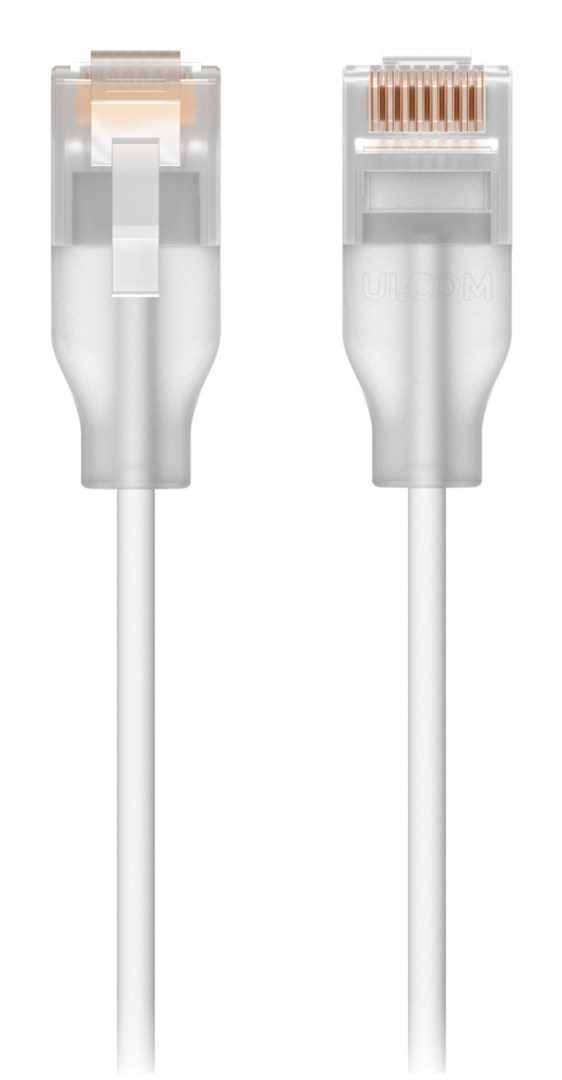 Ubiquiti UACC-Cable-Patch-EL-3M-W networking cable Translucent, White Cat6