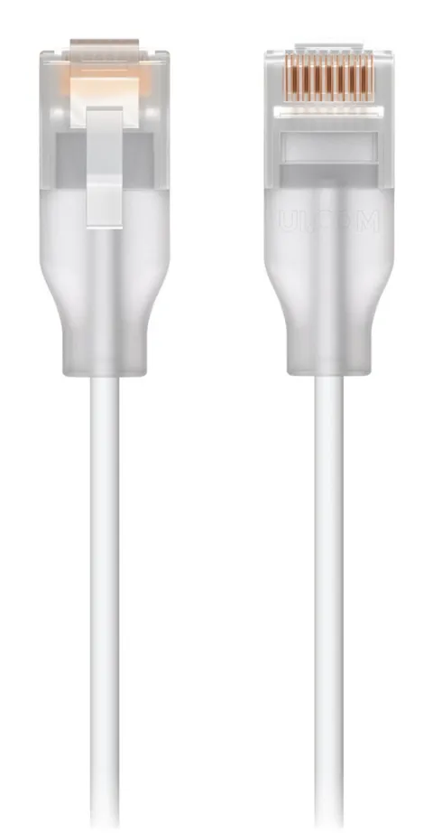 Ubiquiti UACC-Cable-Patch-EL-3M-W networking cable Translucent, White Cat6