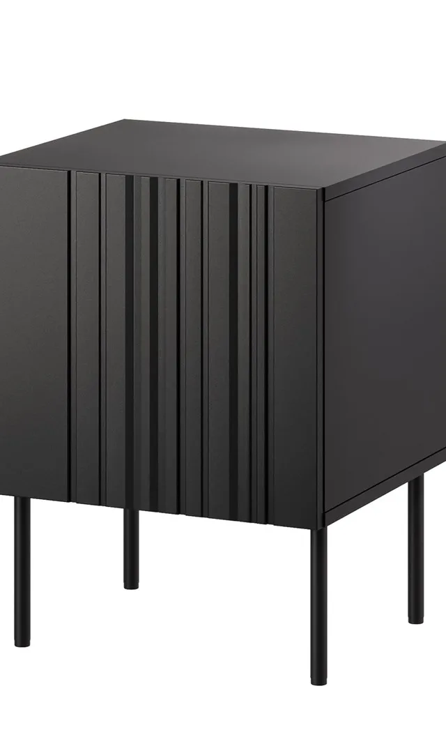 Cama Bedside Table 2 Pcs ISLA 44 5x40x59 Black Matt