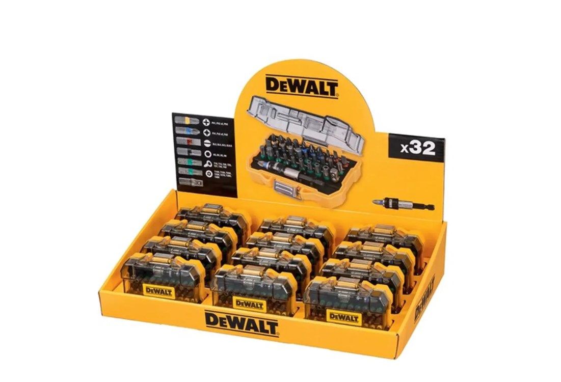DEWALT ZESTAW KOŃCÓWEK(Opak) 32cz. /EKSPOZYTOR 12op.