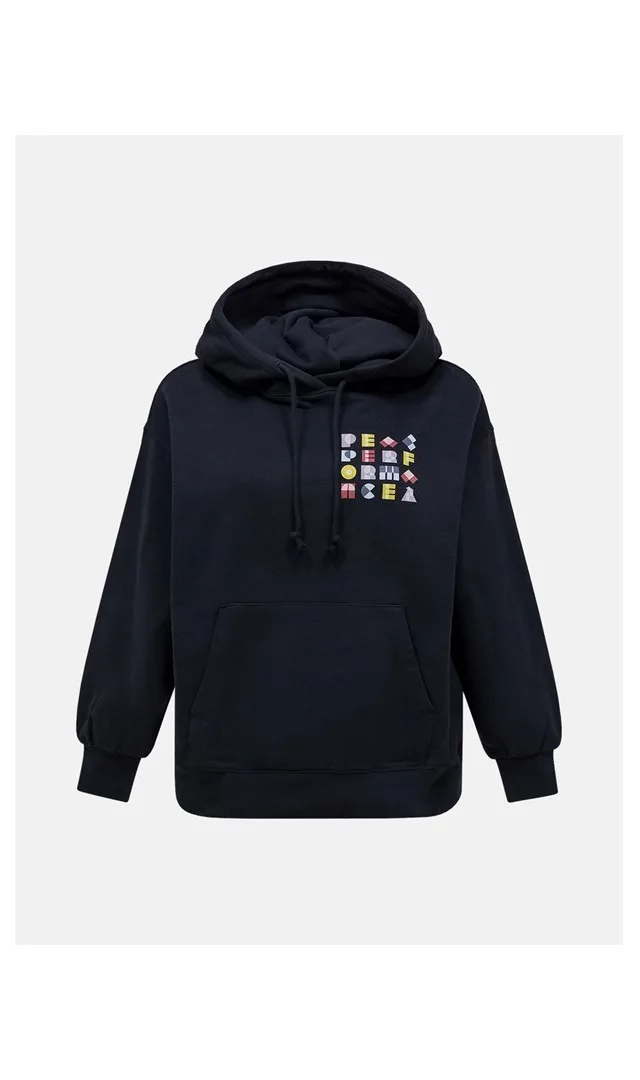 Bluza Damska PEAK PERFORMANCE W Terry Graphic Hood Kolor Black - M