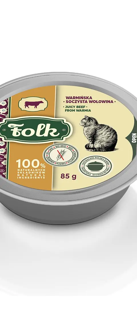 FOLK Juicy Beef From Warmia - Wet Cat Food - 85g