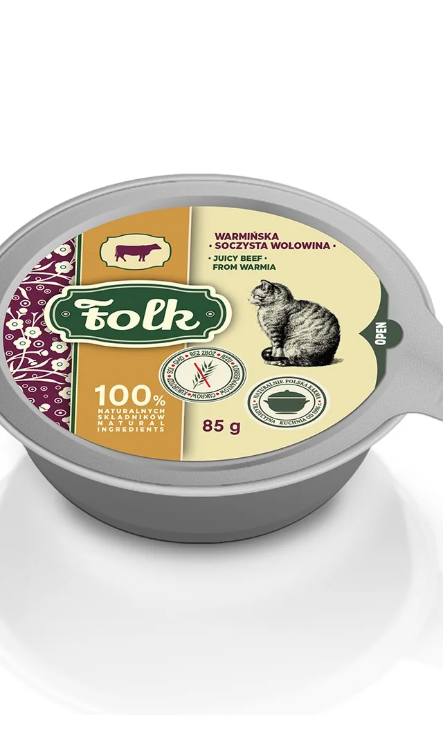 FOLK Juicy Beef From Warmia - Wet Cat Food - 85g