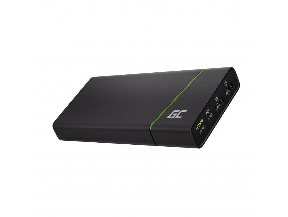 Powerbank Green Cell PowerPlay Ultra 2xUSB 2xUSB-C Power Delivery 26800mAh 128W Black