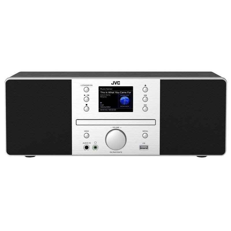 JVC RD-E874B Tower Bluetooth 20 W Black Silver
