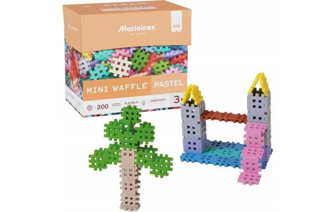 Marioinex Mini Waffle Building Blocks 200 Pieces In Pastel Colours